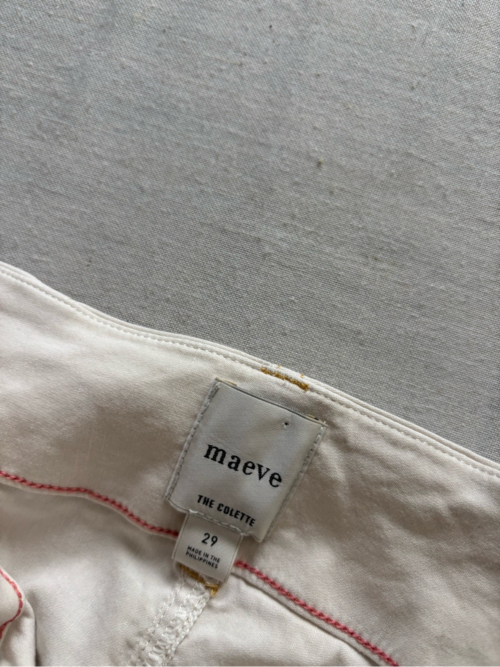 Anthropologie Maeve Colette High Rise Wide Leg Cropped Pants Ivory Size 29 - Picture 3 of 10